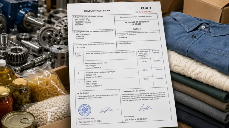 Ce este certificatul EUR.1 și când este necesar?